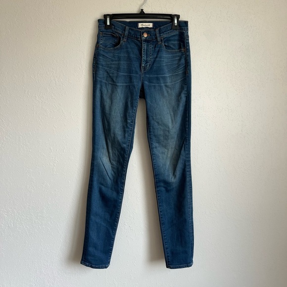 Madewell Curvy Roadtripper Authentic Mid Rise Dark Wash Skinny Jeans Women’s 26 - Picture 2 of 5